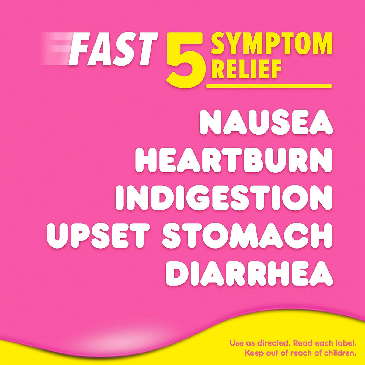 Pepto Bismol Cherry Chewable Tablets, Upset Stomach Relief, Nausea Relief, Heartburn Relief, Indigestion Relief, Anti Diarrhea Medication for Adults