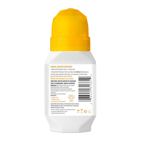 Crystal Essence Roll-On Deodorant, Chamomile & Green Tea, 2.25 oz - OTC Shoppe Express