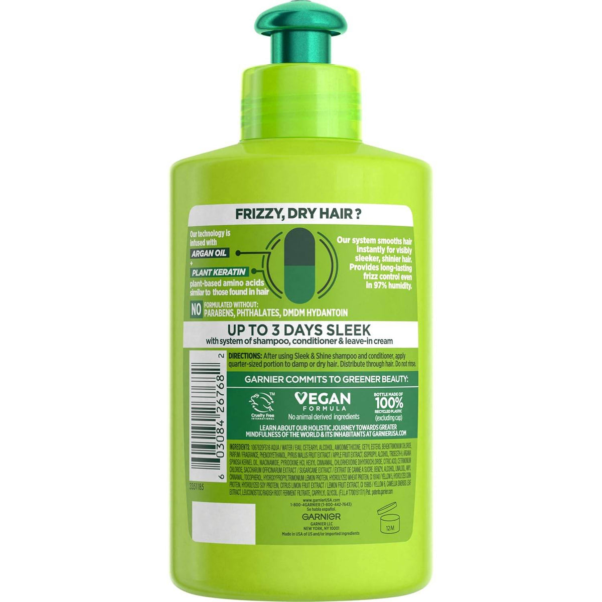 Garnier Fructis Sleek & Shine Leave-In Conditioning Cream, 10.2 oz - OTC Shoppe Express