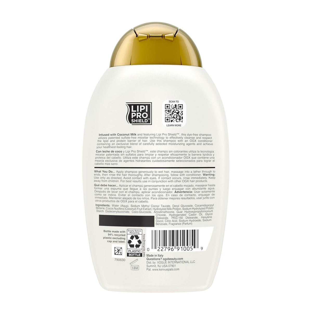 OGX Nourishing Coconut Milk Shampoo, 13 oz - OTC Shoppe Express