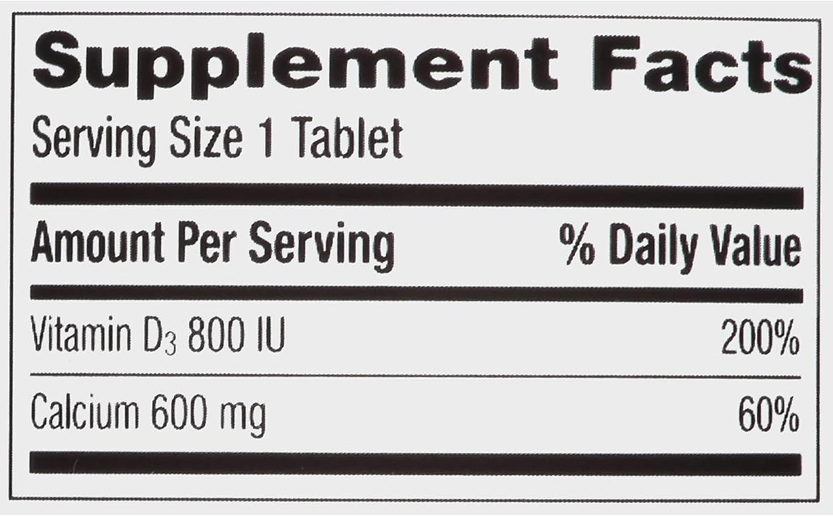 Caltrate 600+D3 Calcium and Vitamin D Supplement Tablets, 120 ea