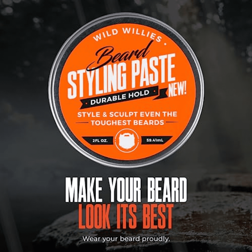 Wild Willies Medium Hold Texturizing Jar Beard Styling Paste, Balm 2fl oz, Travel Size