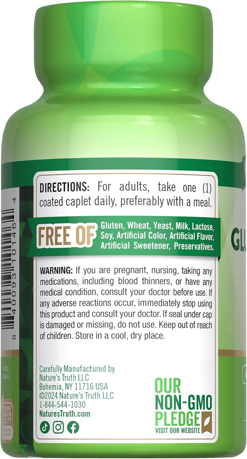 Nature' s Truth Joint Support Mega Strength Glucosamine, 1500 mg, Coated Caplets, 60 ea - OTC Shoppe Express