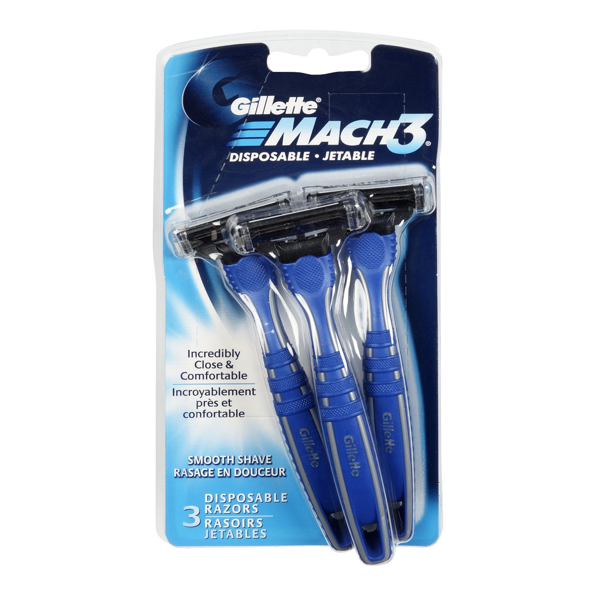 Gillette Mach3 Men's Disposable Razors, 3 Count