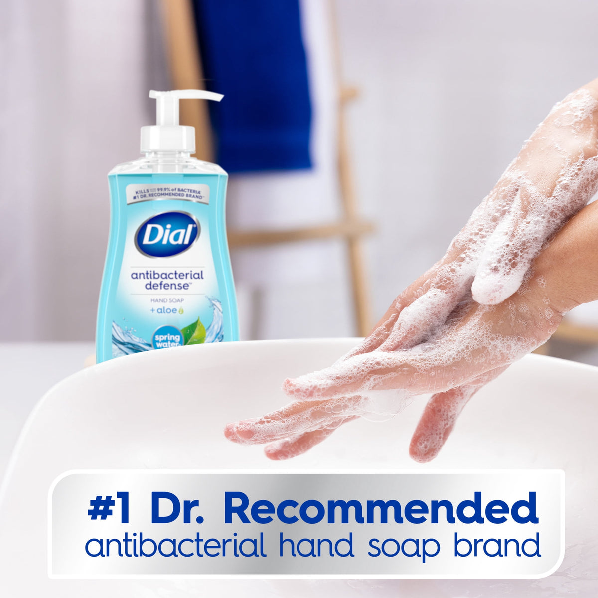 Dial Antibacterial Defense Spring Water Liquid Hand Soap, 11 fl oz