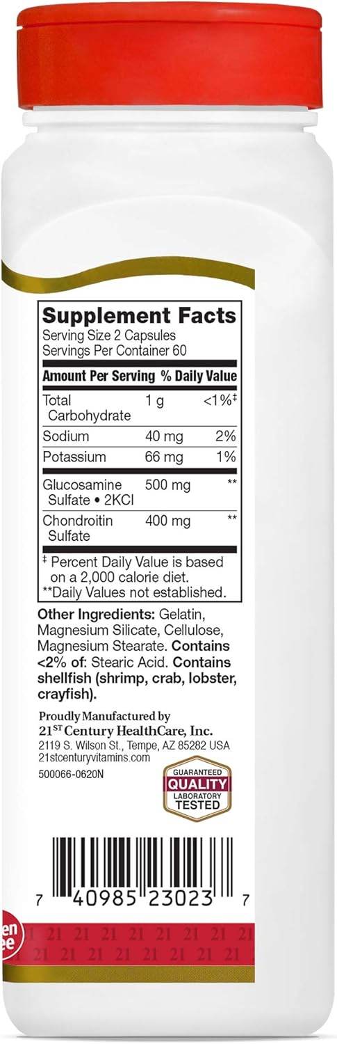 21st Century Glucosamine & Chondroitin, Capsules, 120 ea - OTC Shoppe Express