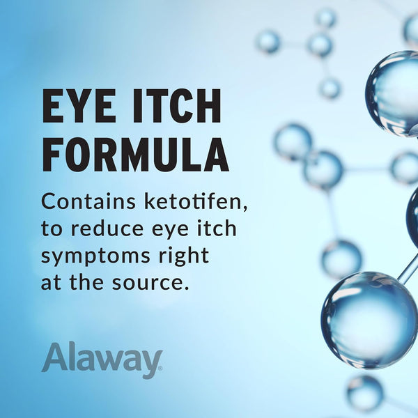 Alaway Antihistamine Eye Drops, 12-Hr Itchy Eye Relief, 0.34 oz 2-Pack