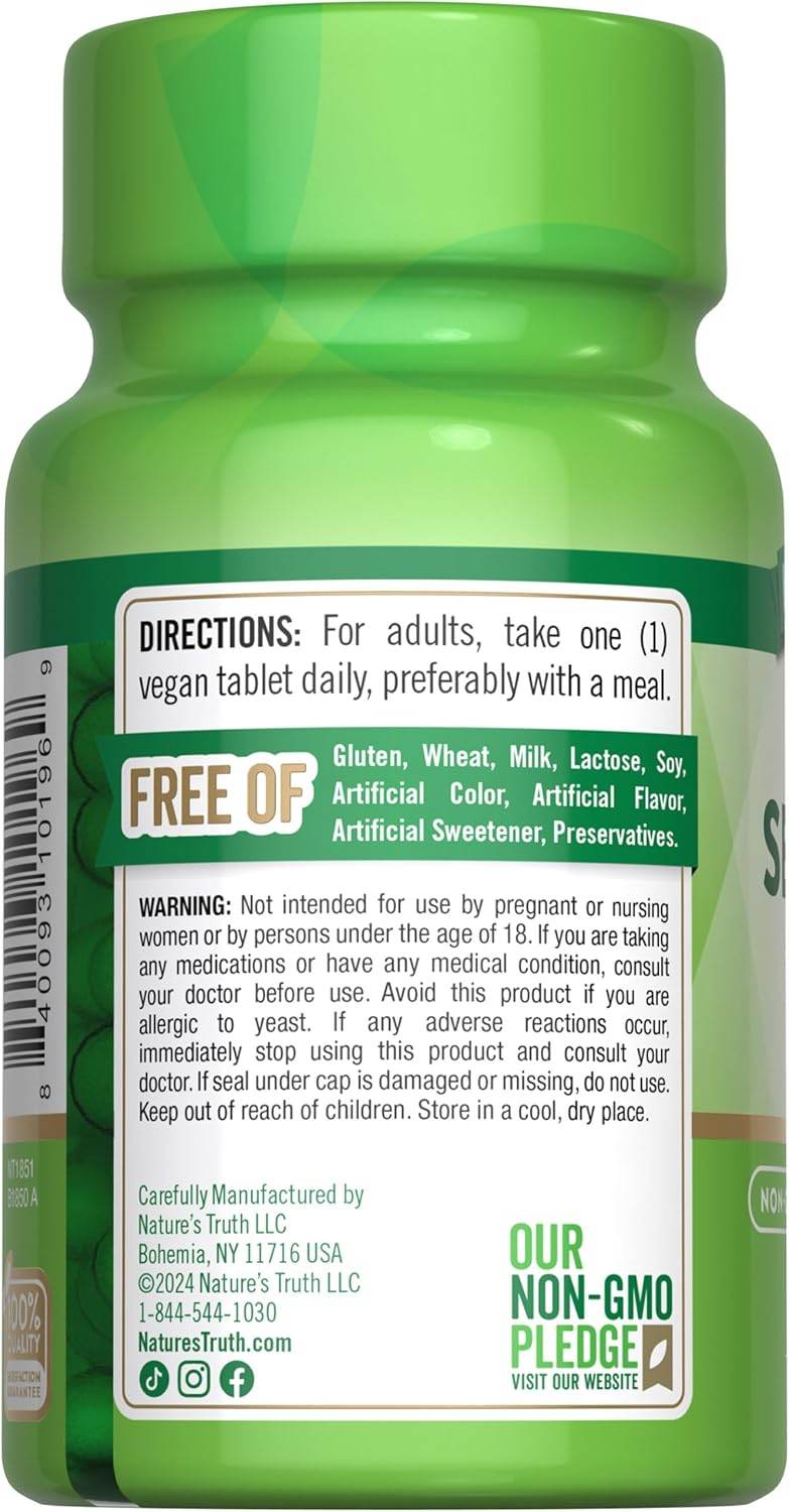 Nature's Truth High Potency Selenium, 200 mcg, Tablets, 100 ea - OTC Shoppe Express
