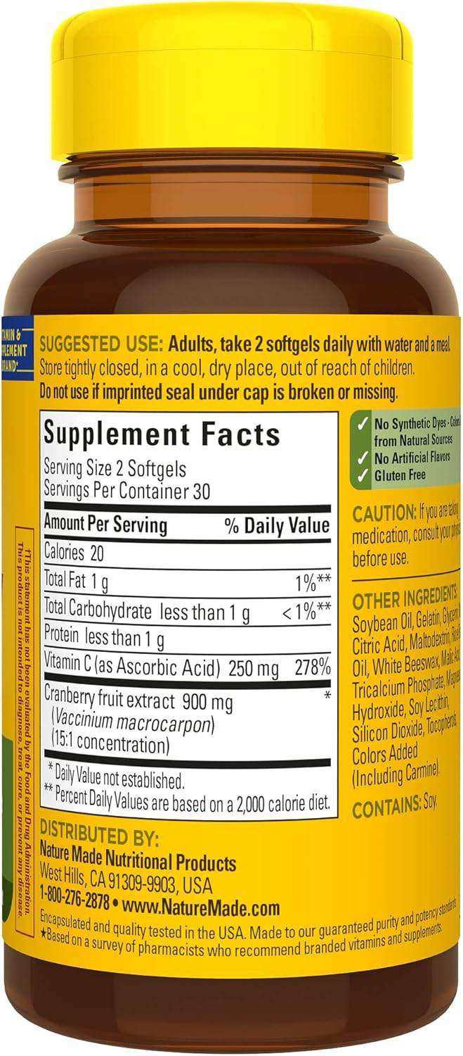 Nature Made Super Strength Cranberry, Softgels, 60 ea - OTC Shoppe Express
