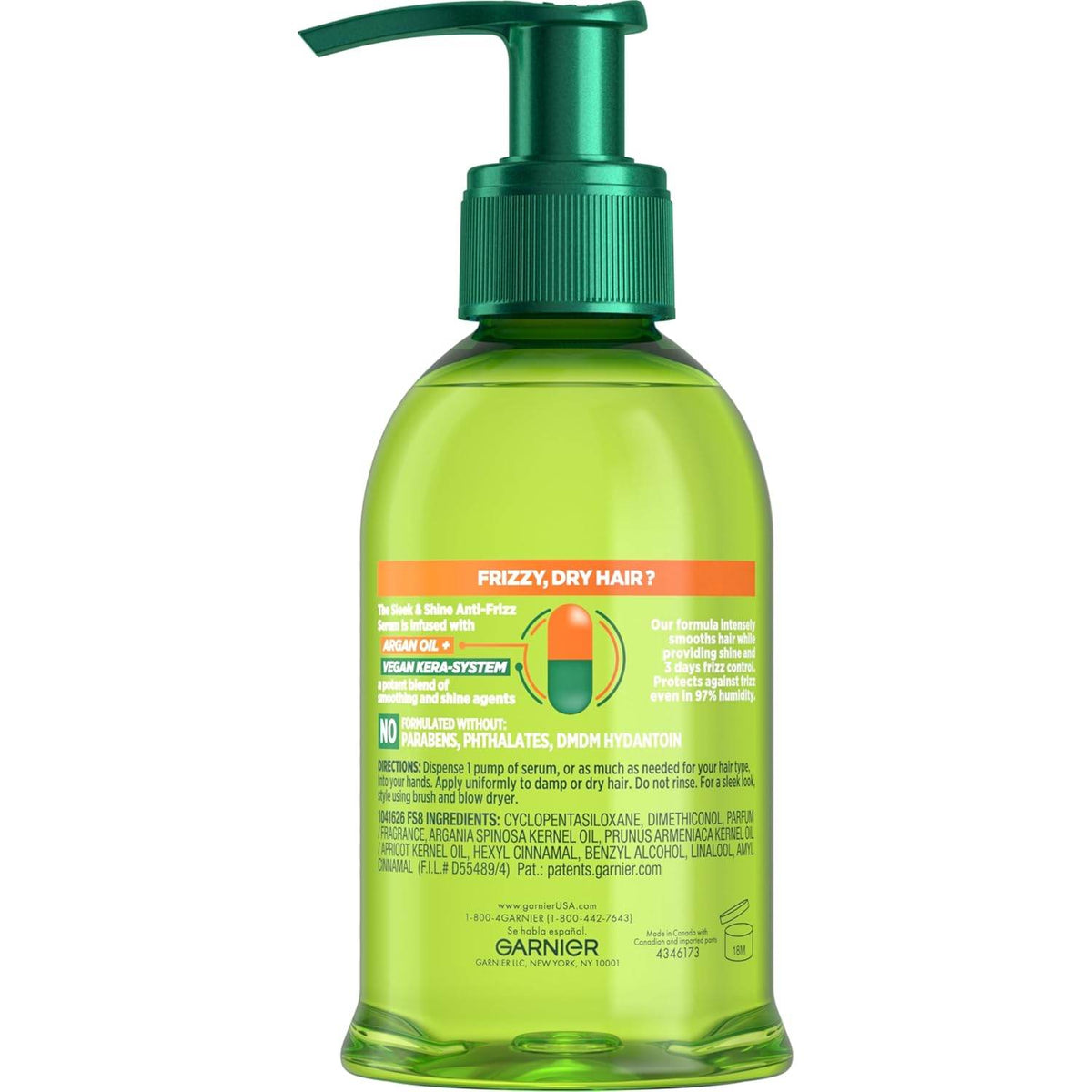 Garnier Fructis Sleek & Shine Anti-Frizz Serum, 5.1 oz - OTC Shoppe Express