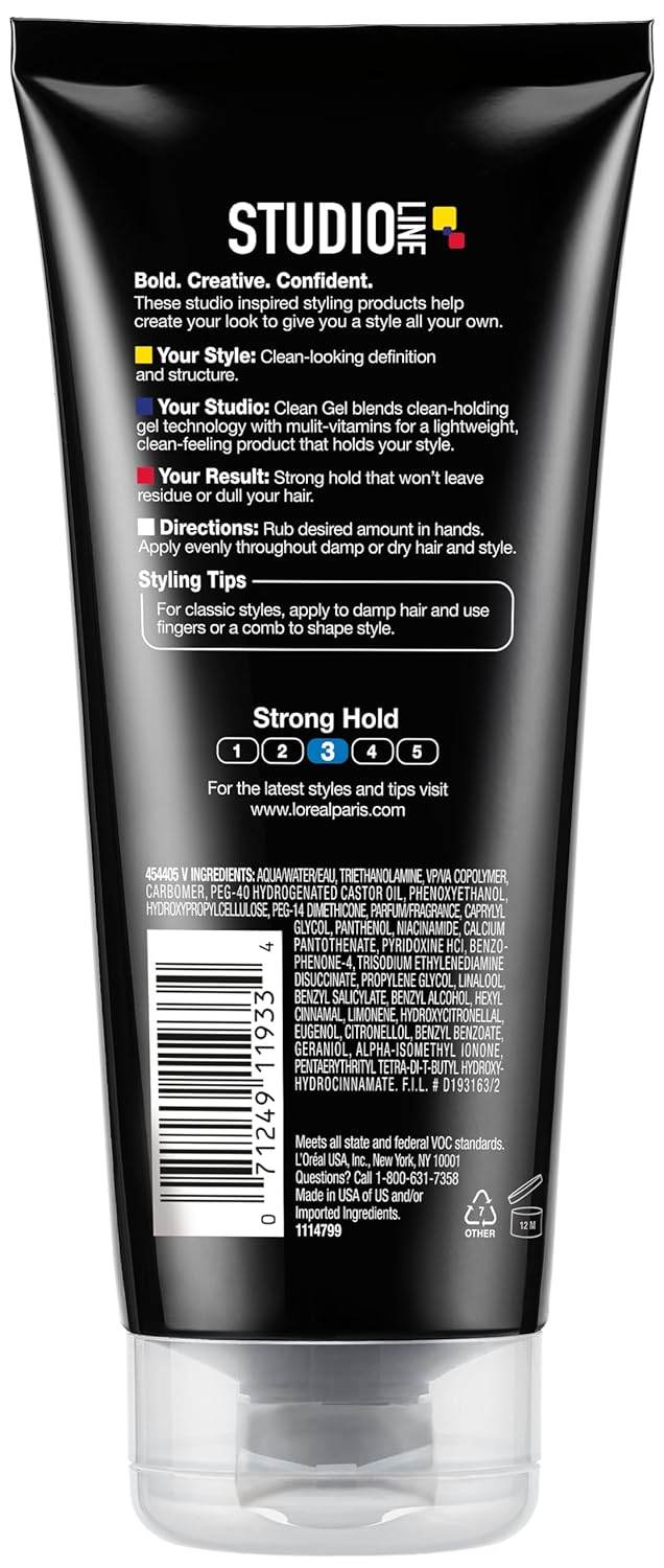 L'Oreal Paris Studio Line Strong Hold Clear Gel, 6.8 oz - OTC Shoppe Express