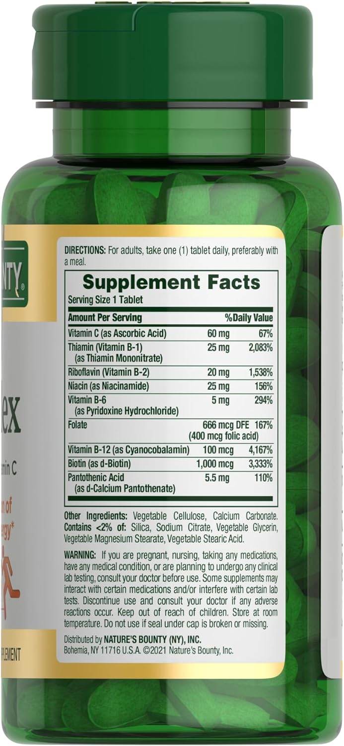 Nature's Bounty Super B-Complex, Coated Tablets, 150 ea - OTC Shoppe Express