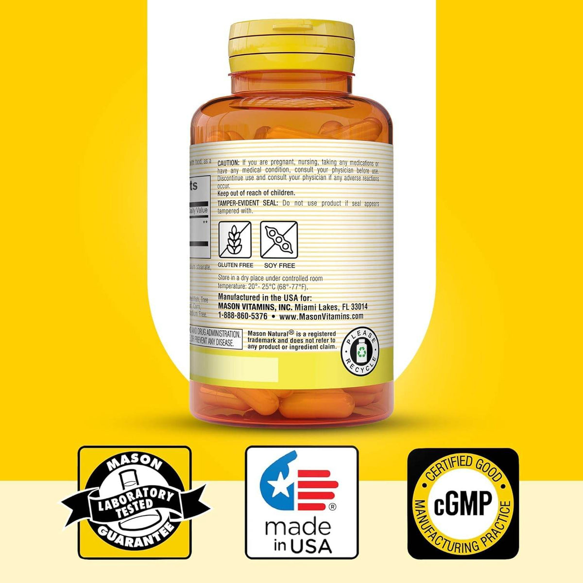 Mason Natural Ginger, 500 mg, Capsules, 60 ea - OTC Shoppe Express