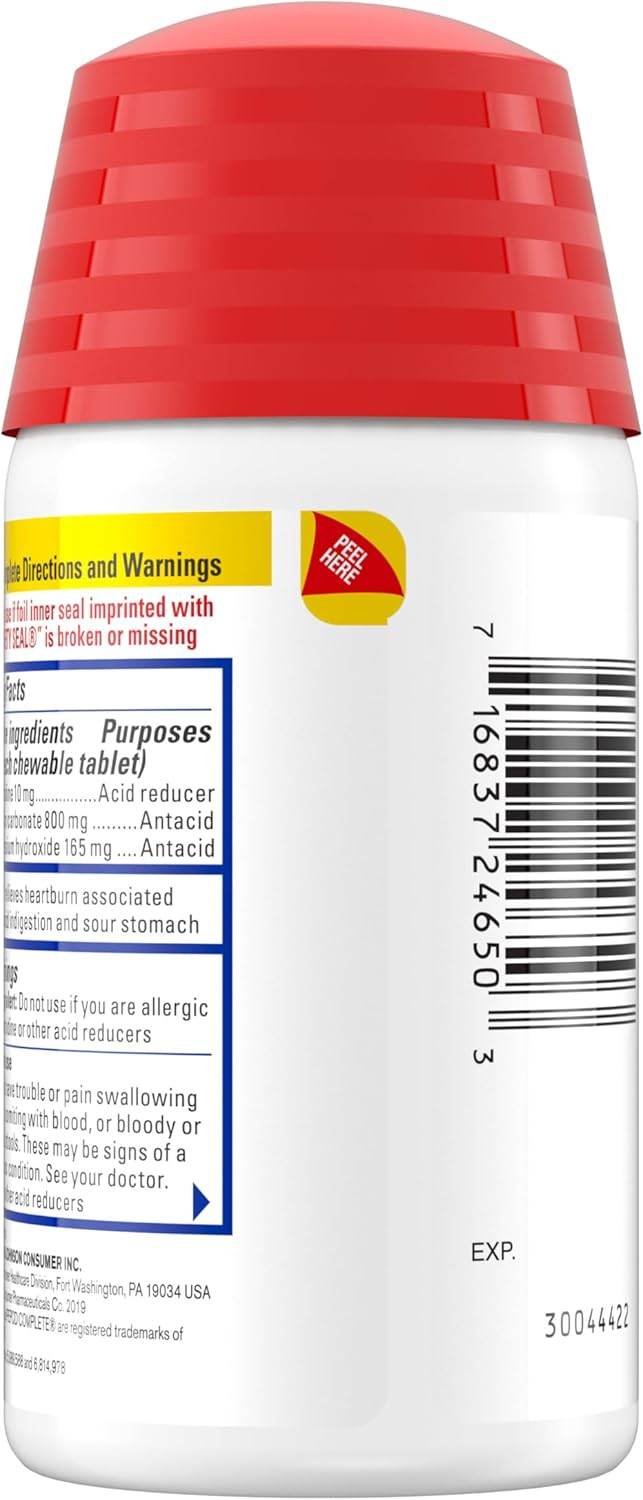 Pepcid Complete Acid Reducer + Antacid, Tablets, Tropical Fruit, 50 ea - OTC Shoppe Express