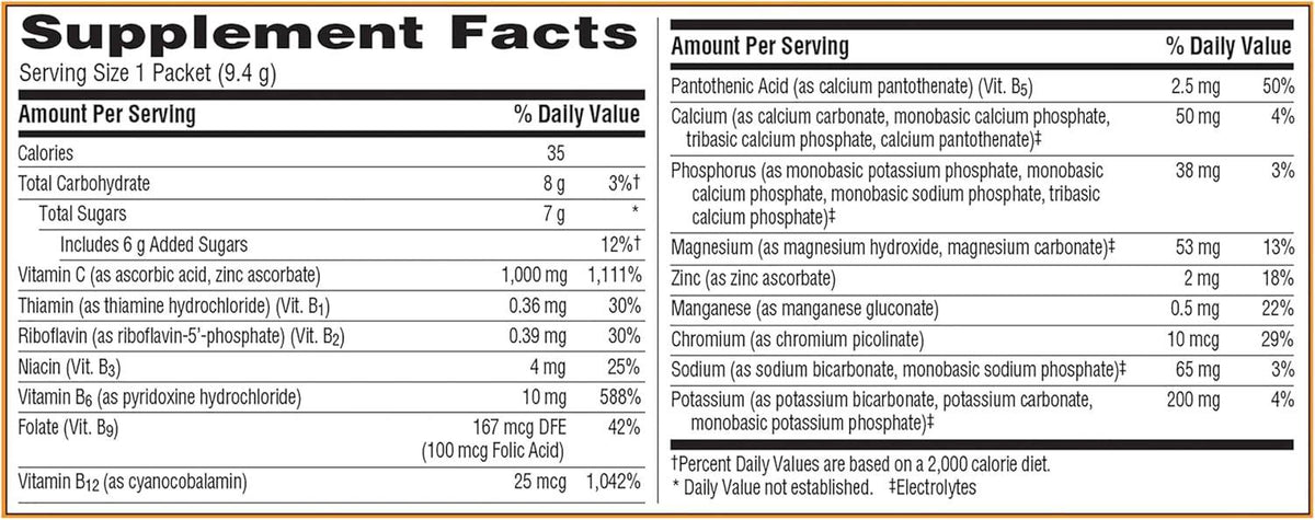 Emergen-C 1000 mg Vitamin C, Tangerine, 30 ea - OTC Shoppe Express