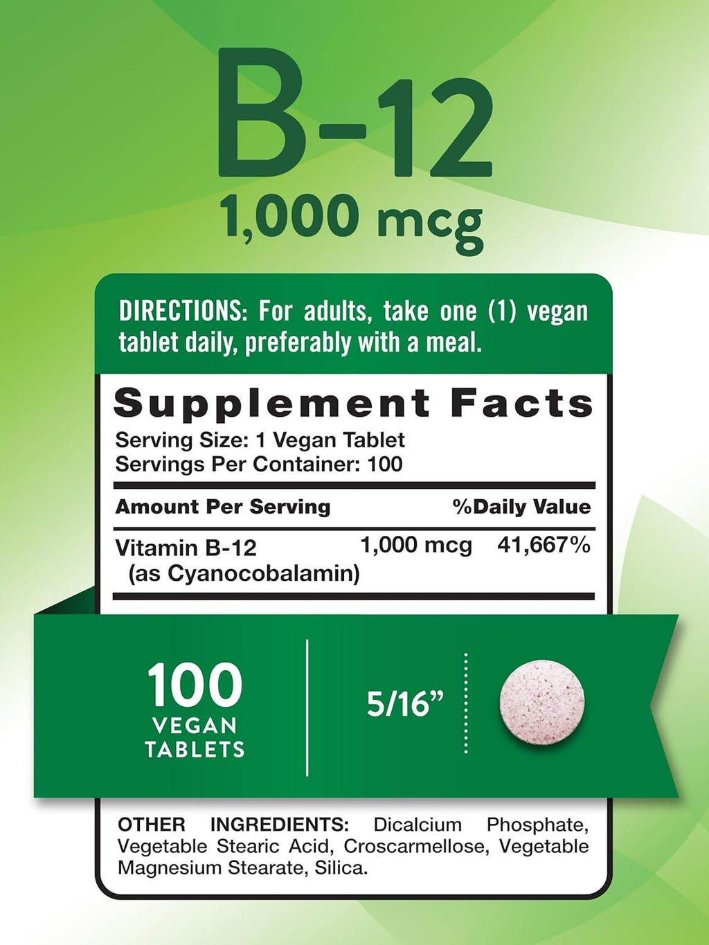 Nature's Truth Vitamin B-12, 1000 mcg, Tablets, 100 ea - OTC Shoppe Express