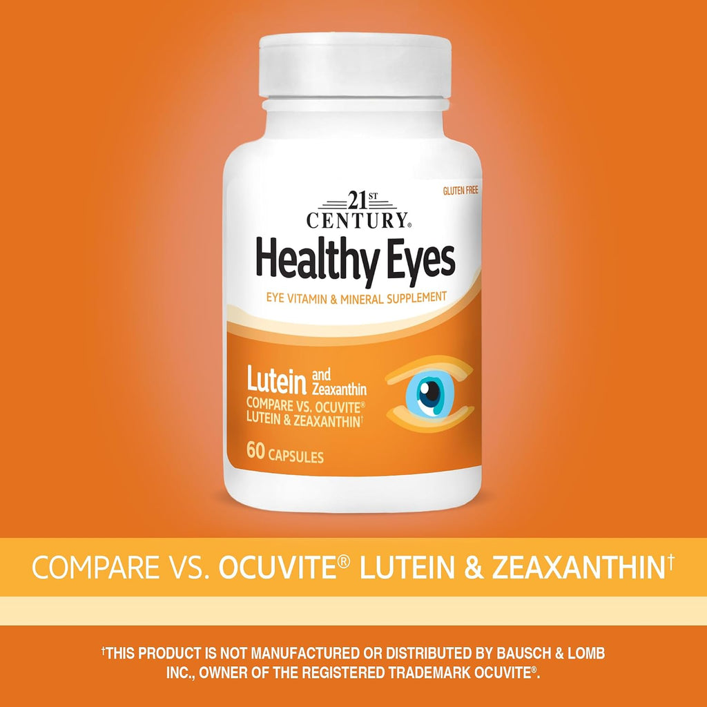 21st Century Healthy Eyes Lutein & Zeaxanthin Capsules, Vision, 60 Count
