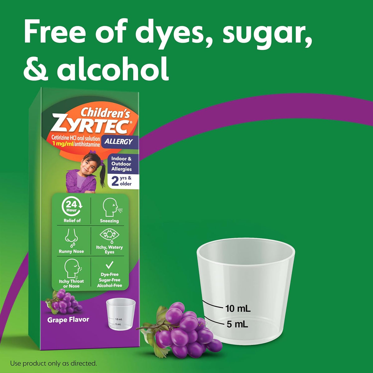 Children's Zyrtec Allergy Relief Syrup, 5 mg Cetirizine HCl, 4 fl. oz