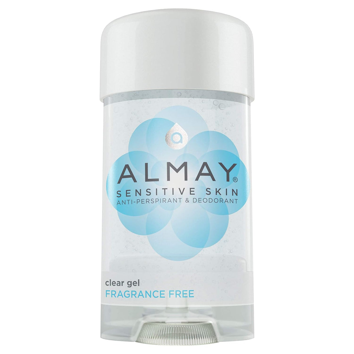 Almay Clear Gel Deodorant and Antiperspirant, Fragrance Free, 2.25 oz