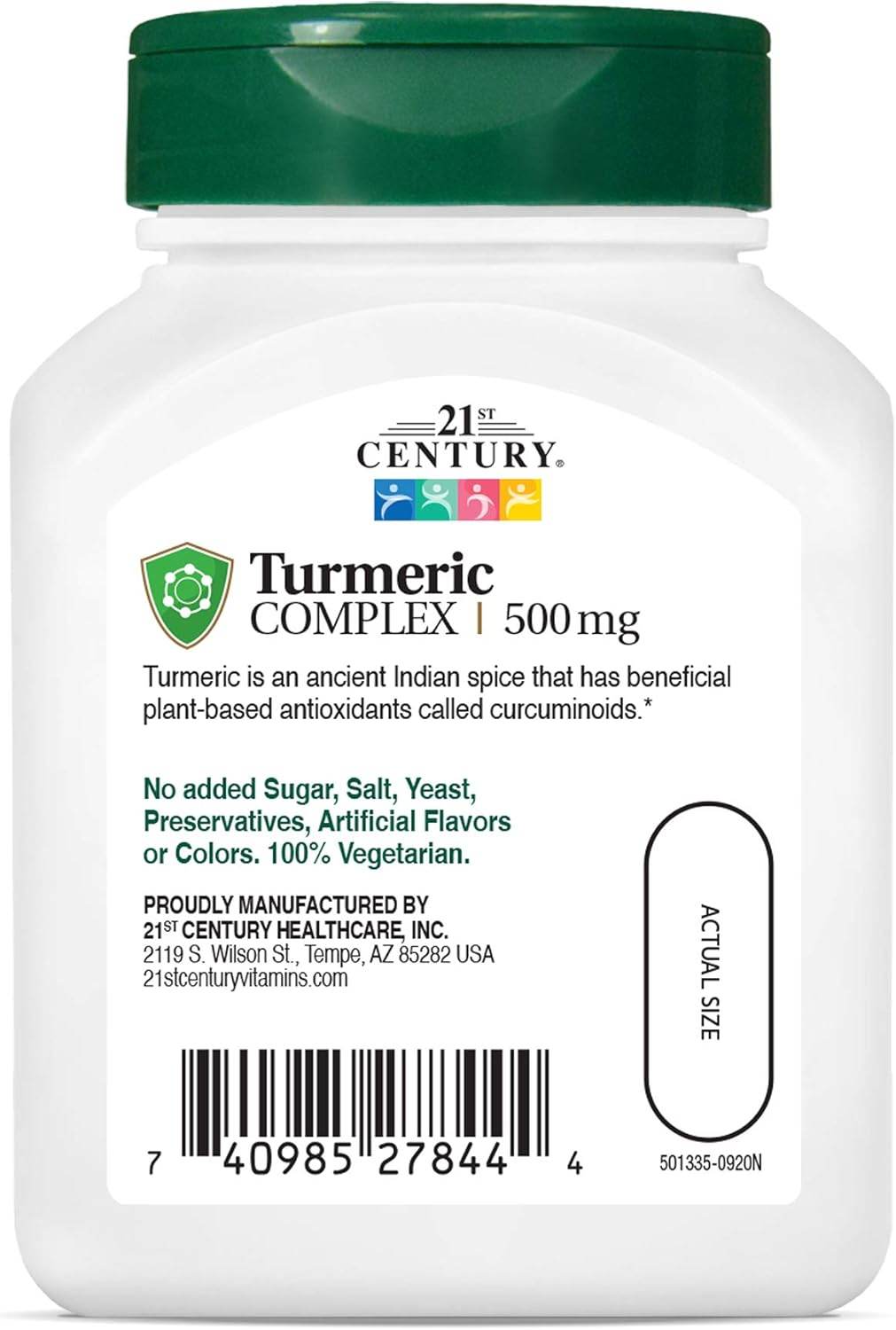 21st Century Turmeric Complex, 500 mg, Veggie Capsules, 60 ea - OTC Shoppe Express