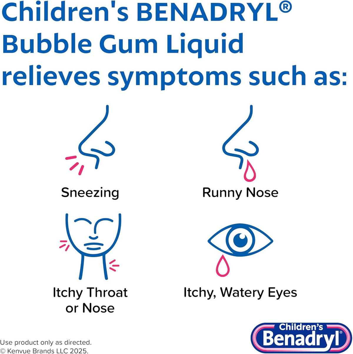 Children's Benadryl Liquid Medicine, 12.5 mg Diphenhydramine HCl, 4 fl. oz