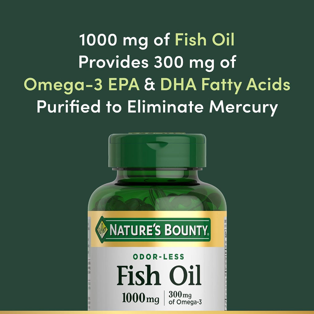 Nature's Bounty Fish Oil 300mg Omega-3, 120 Softgels