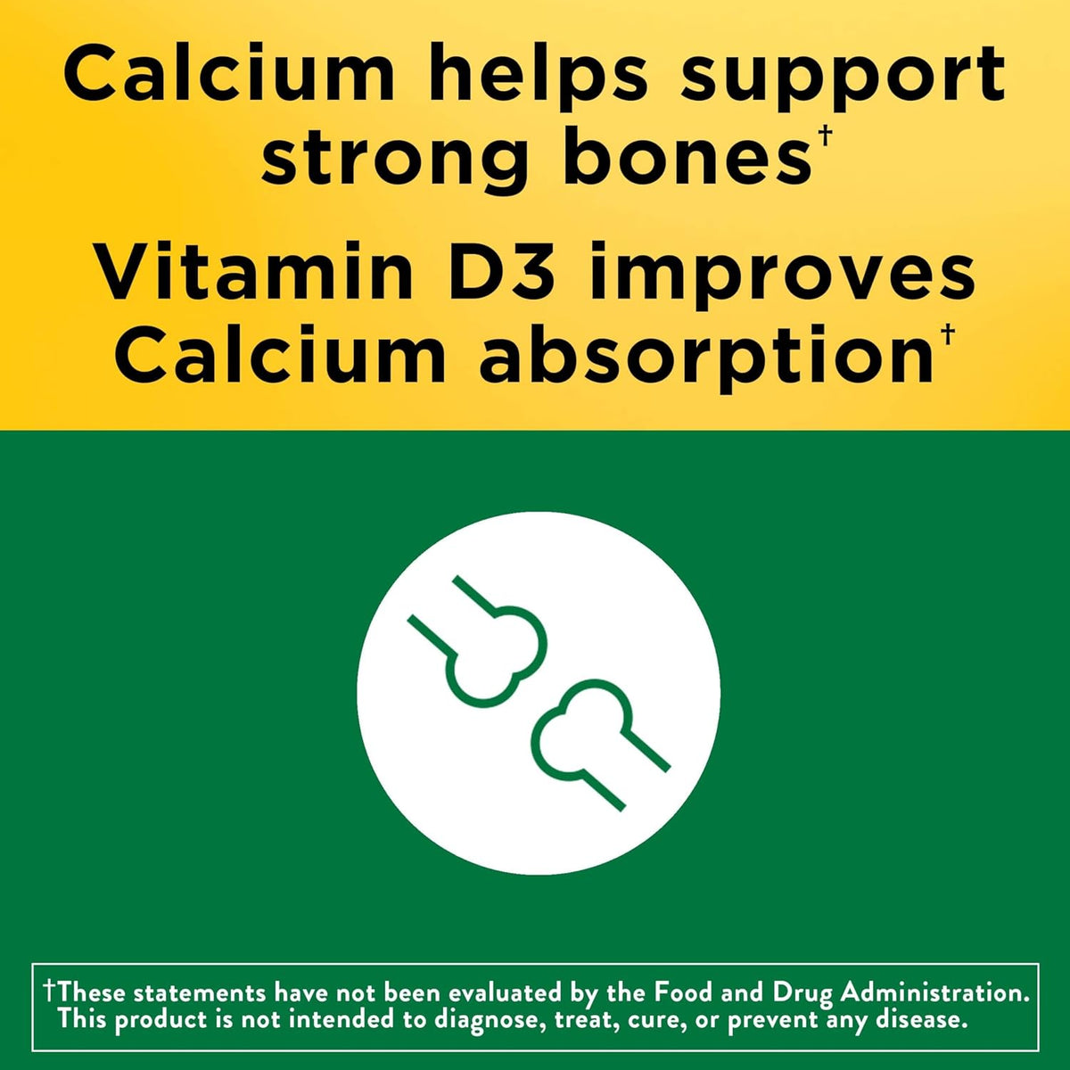 Nature Made Calcium 500 mg with Vitamin D3 for Bone Support, 130 Tablets