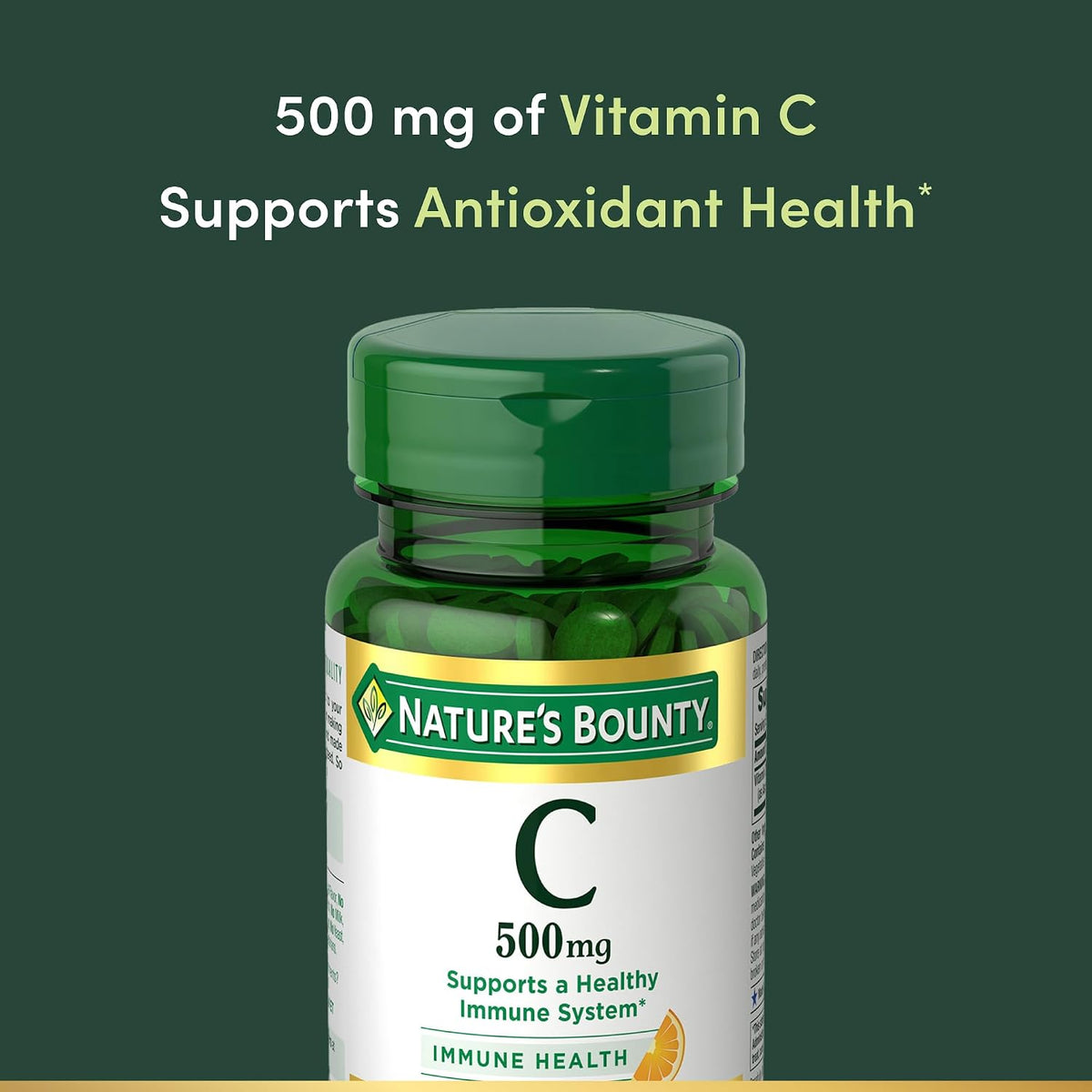 Nature's Bounty Vitamin C Tablets, 500mg, 100 Count