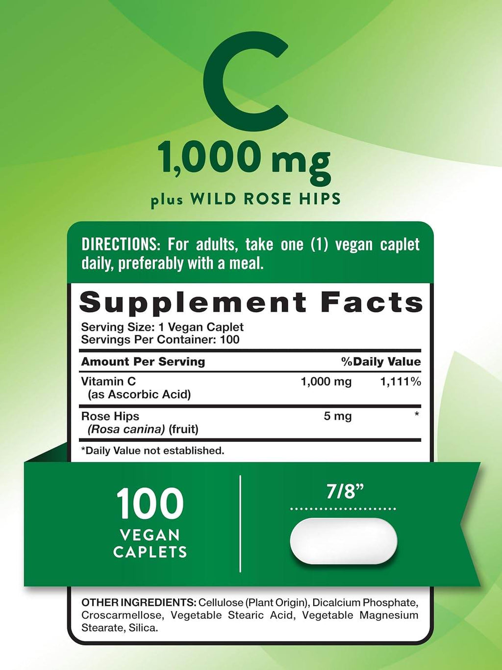 Nature's Truth Vitamin C, 1000 mg, Caplets, 100 ea - OTC Shoppe Express