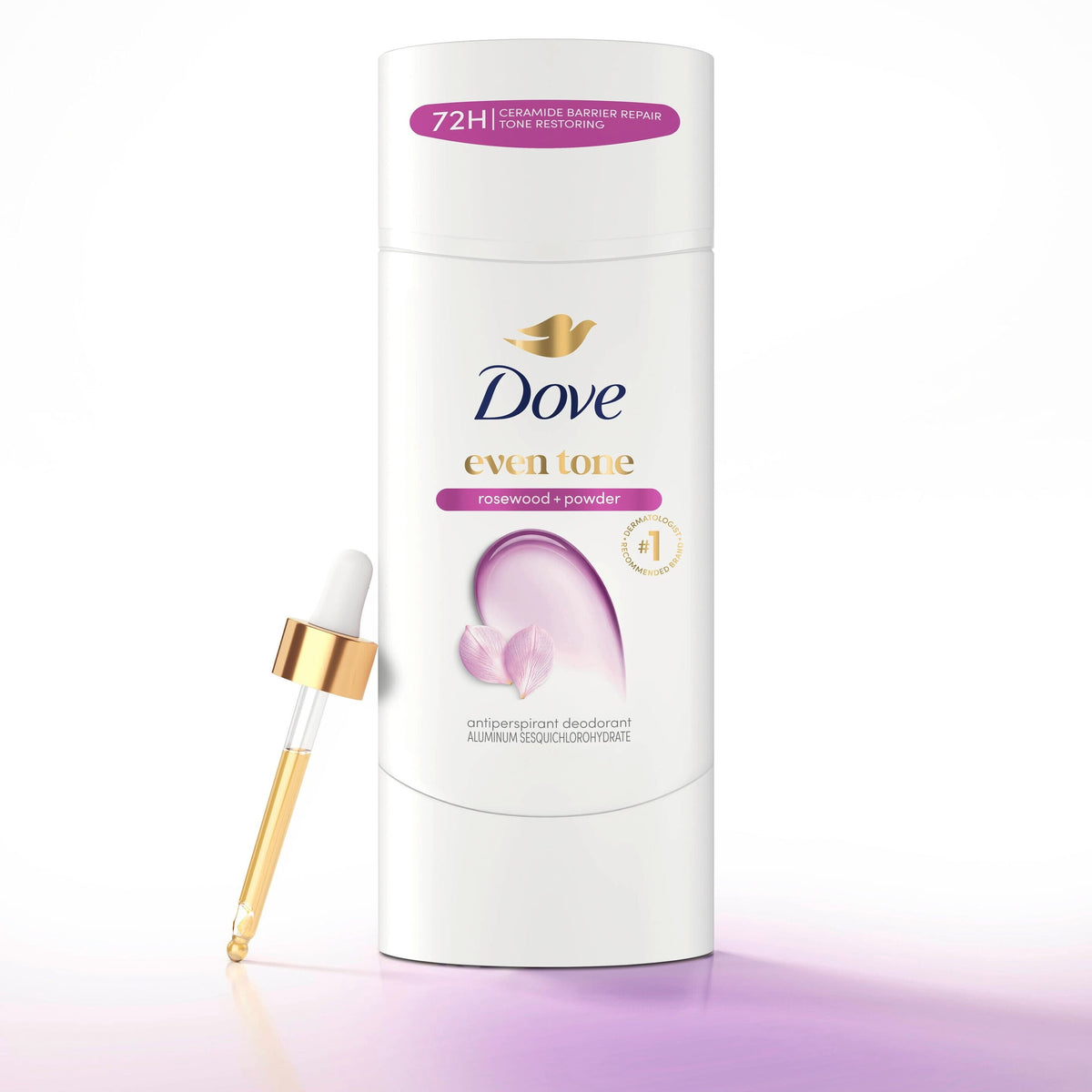 Dove Antiperspirant Deodorant Stick For Uneven Skin Tone Rosewood & Powder 48-hour Odor And Sweat Protection ,2.6 oz