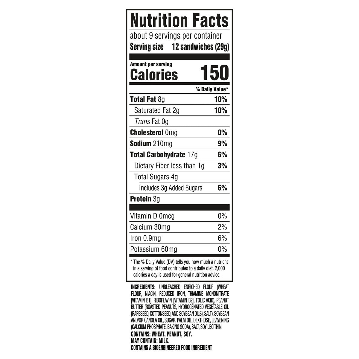 RITZ Bits Peanut Butter Sandwich Crackers, Snacks for Kids and Adults, Lunch Snacks, 8.8 oz