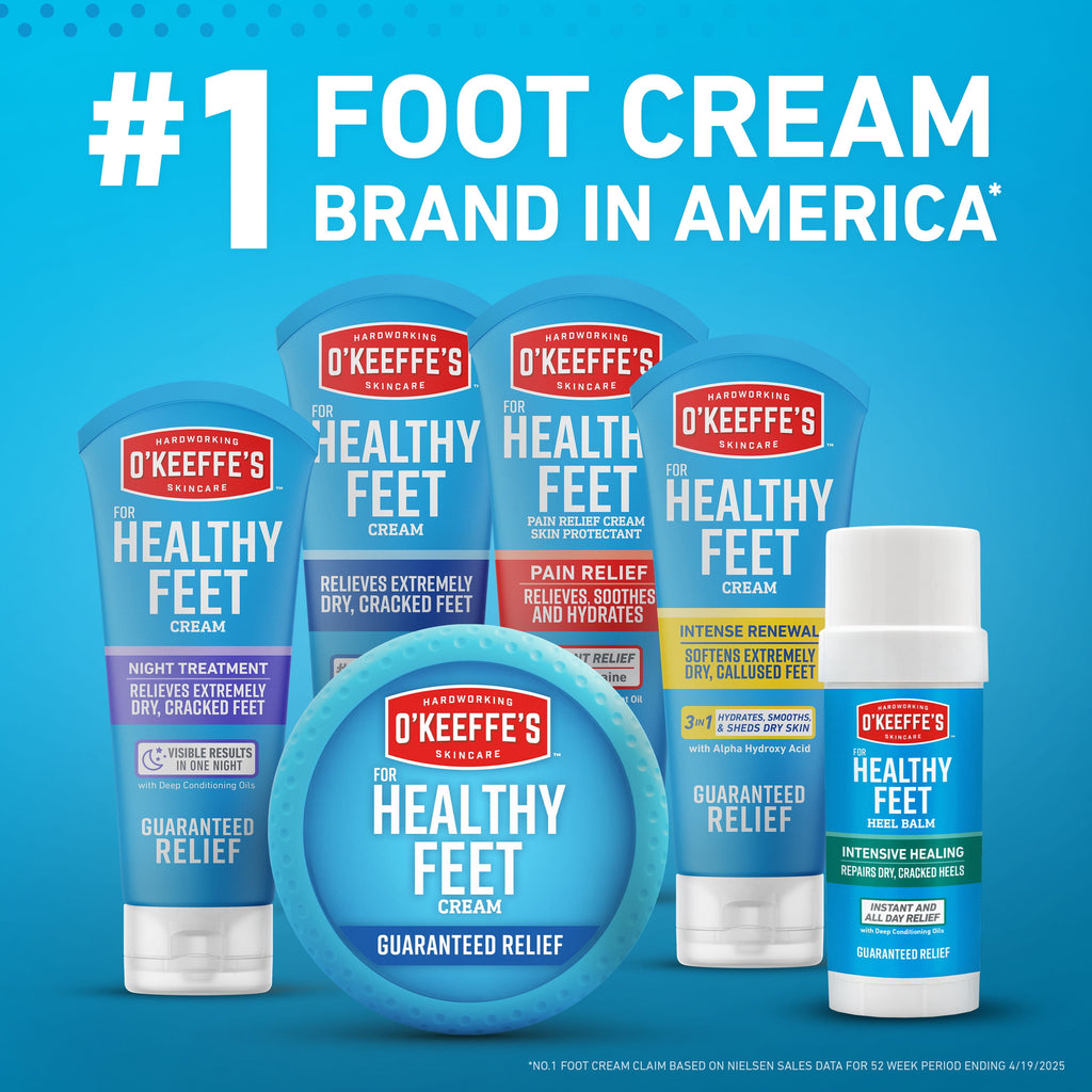 O'Keeffe's Healthy Feet Cream for Extremely Dry, Cracked Skin 2.7 oz Jar