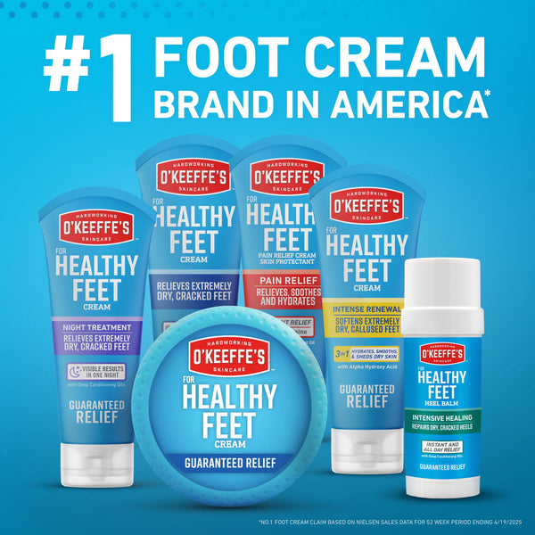 O'Keeffe's Healthy Feet Cream for Extremely Dry, Cracked Skin 2.7 oz Jar