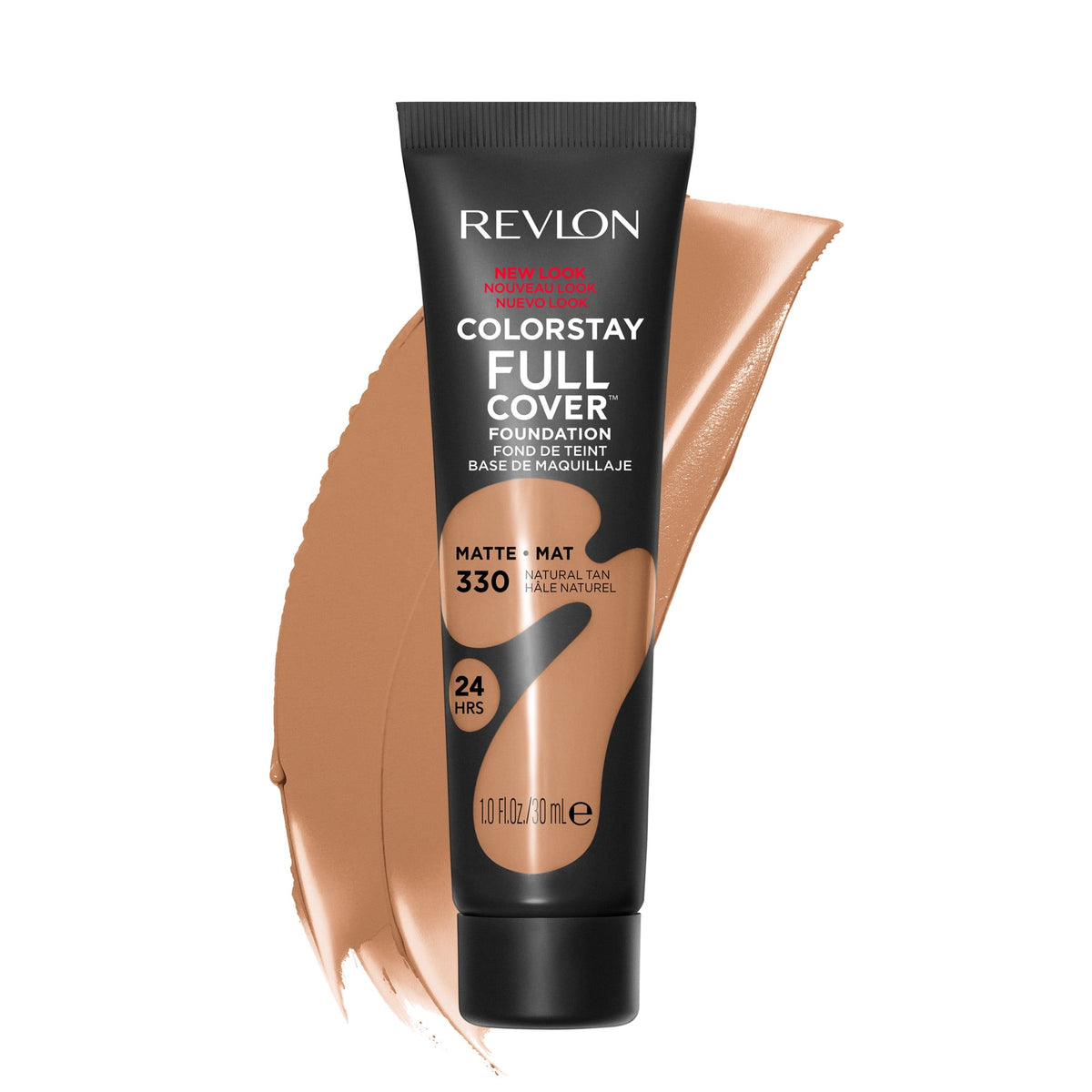 Revlon ColorStay Full Coverage Cream Foundation Makeup, Matte Finish, 330 Natural Tan, 1 fl oz