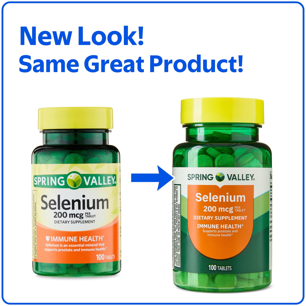 Spring Valley Selenium Dietary Supplement Tablets for Immune Health, 200 mcg, 100 Count
