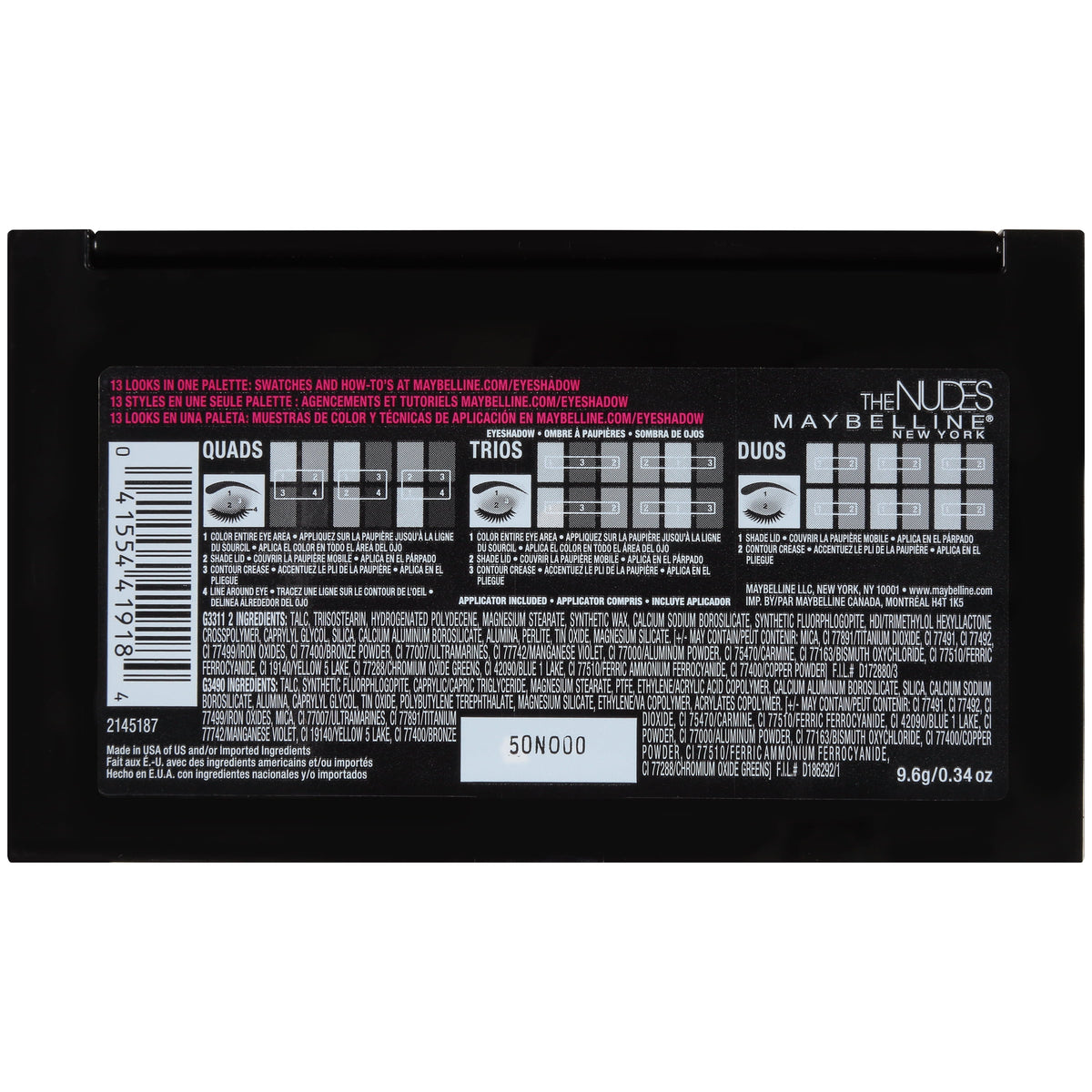 Maybelline Eyeshadow Palette, The Nudes, 12 Shade Palette