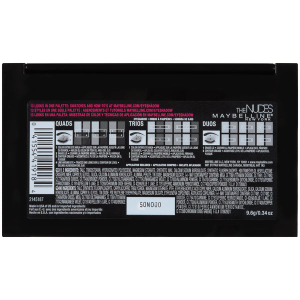 Maybelline Eyeshadow Palette, The Nudes, 12 Shade Palette