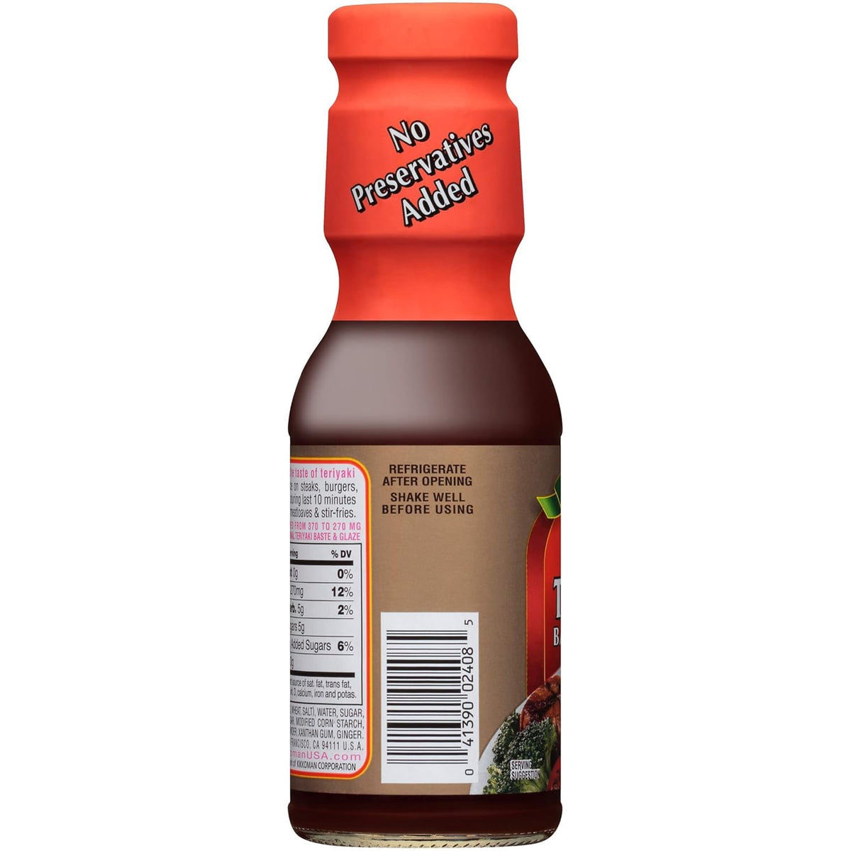 Kikkoman Teriyaki Baste & Glaze (No Preservatives Added), 11.8oz, Shelf Stable, Glass Bottle, New