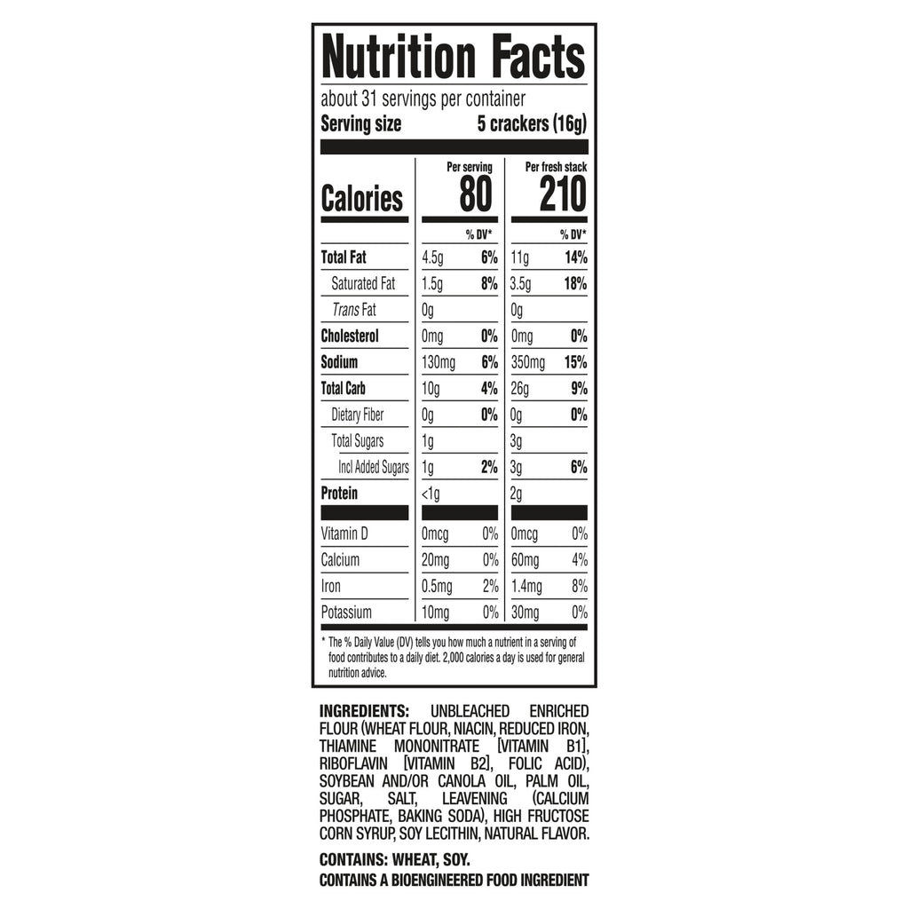 RITZ Fresh Stacks Original Crackers, Travel Snacks, Family Size, 17.8 oz (12 Multi Snack Packs)