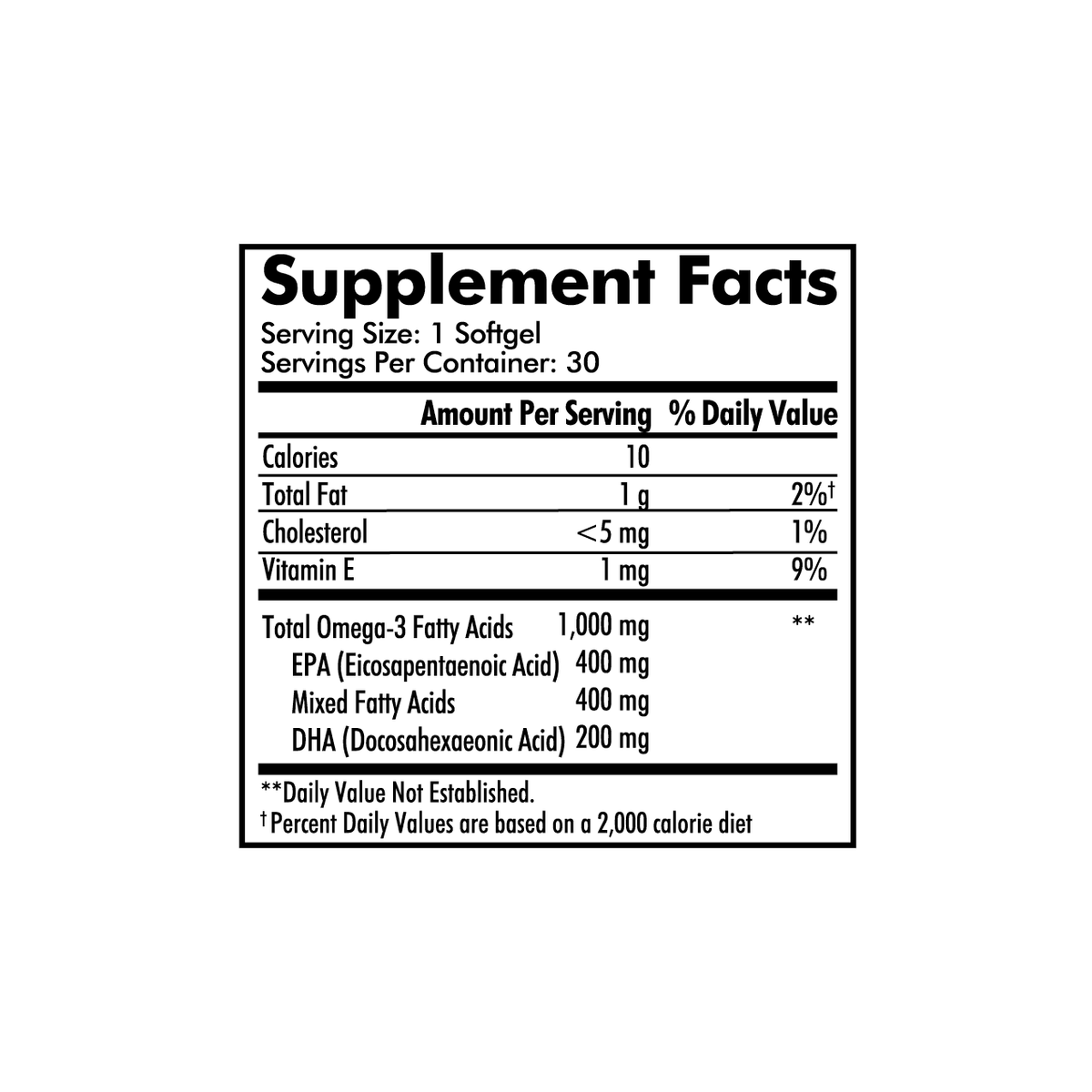 Santo Remedio Omega 3 Fish Oil Softgels 1000mg - Heart Health Supplement, 30 Count