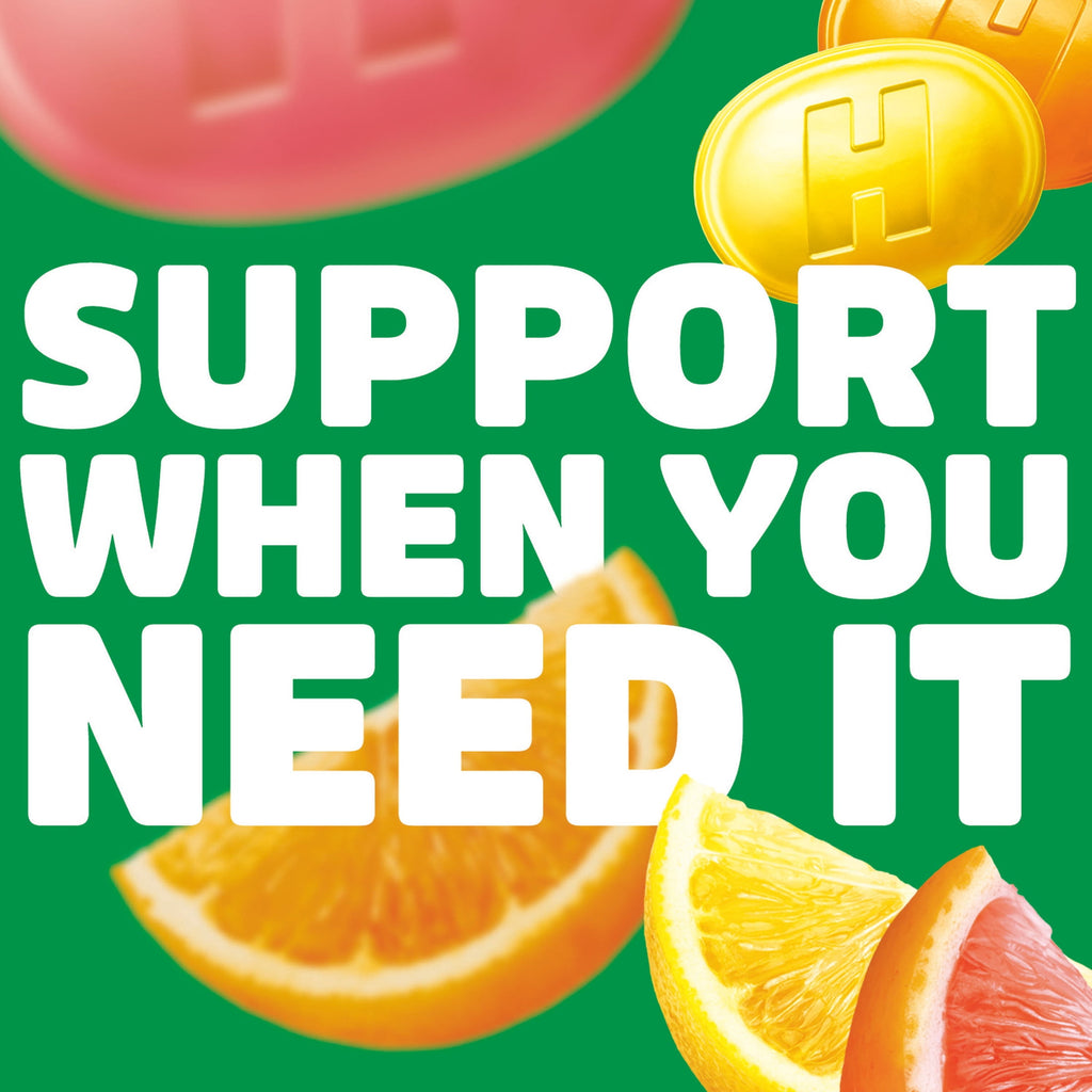 HALLS Defense Assorted Citrus Throat Drops, Vitamin C Dietary Supplements, Value Pack, 80 Drops