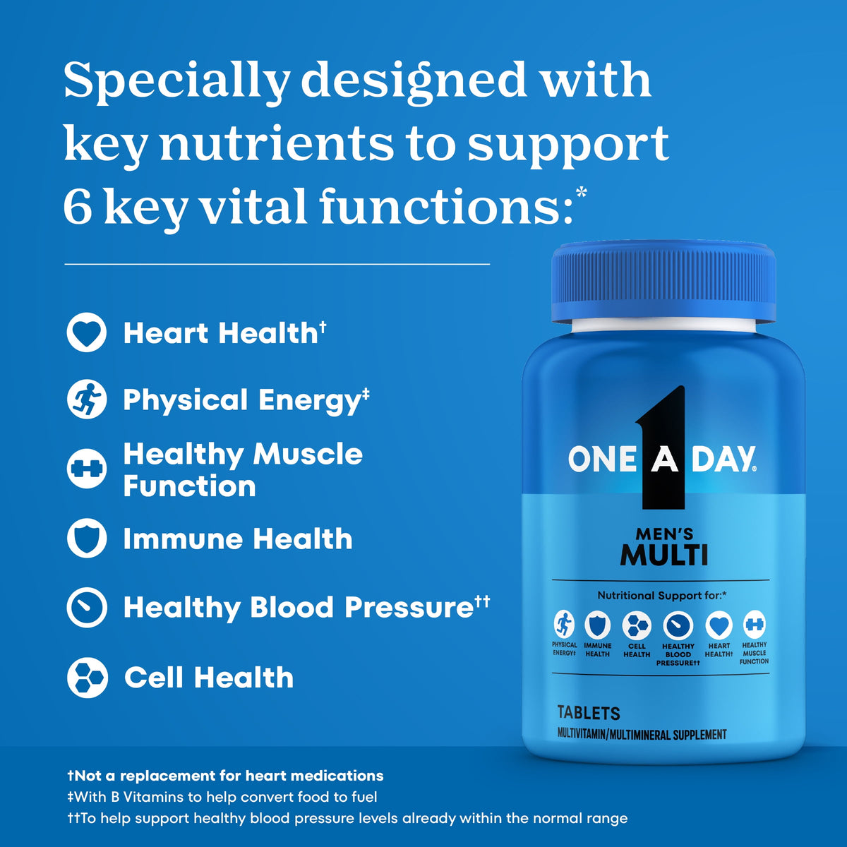 One A Day Men's Multivitamin Tablets, Multivitamins for Men, 100 Count