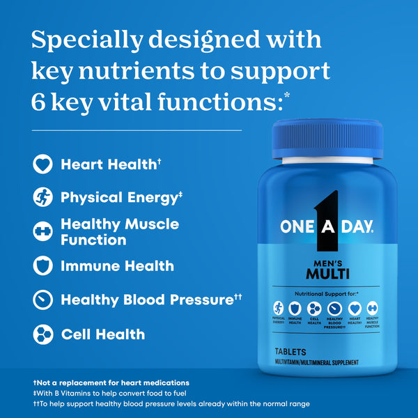 One A Day Men's Multivitamin Tablets, Multivitamins for Men, 100 Count