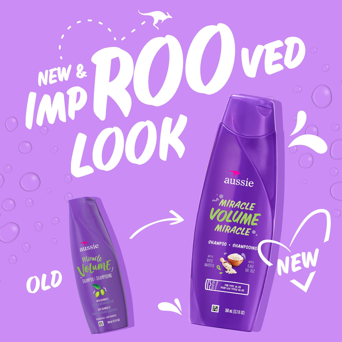 Aussie Miracle Volume for Fine Hair Daily Shampoo, for All Hair Types 12.1 fl oz