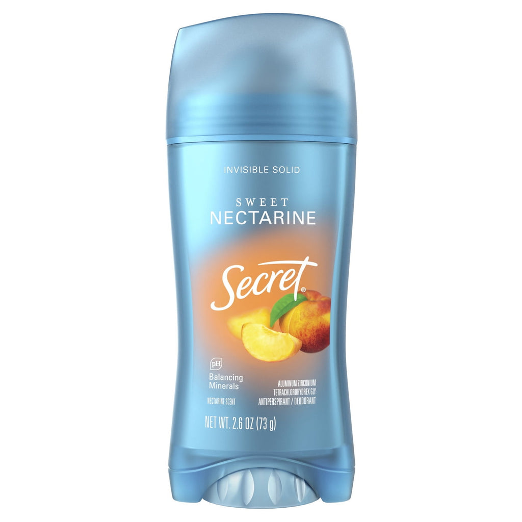 Secret Fresh Antiperspirant Deodorant Invisible Solid for Women, Nectarine, 2.6 oz