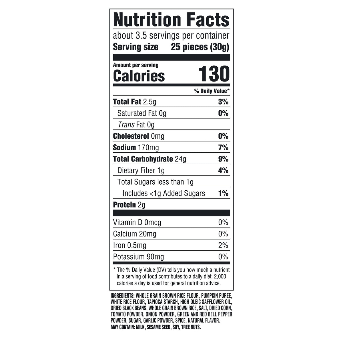 GOOD THINS Garden Veggie Rice Snacks Gluten Free Crackers, Snack Crackers, 3.5 oz