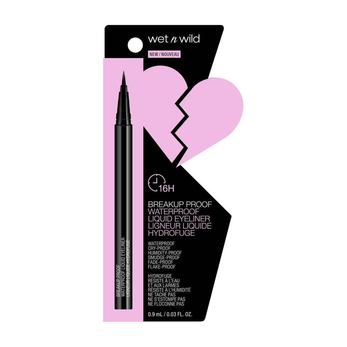 Wet n Wild Mega Last Breakup-Proof Liquid Eyeliner, Black