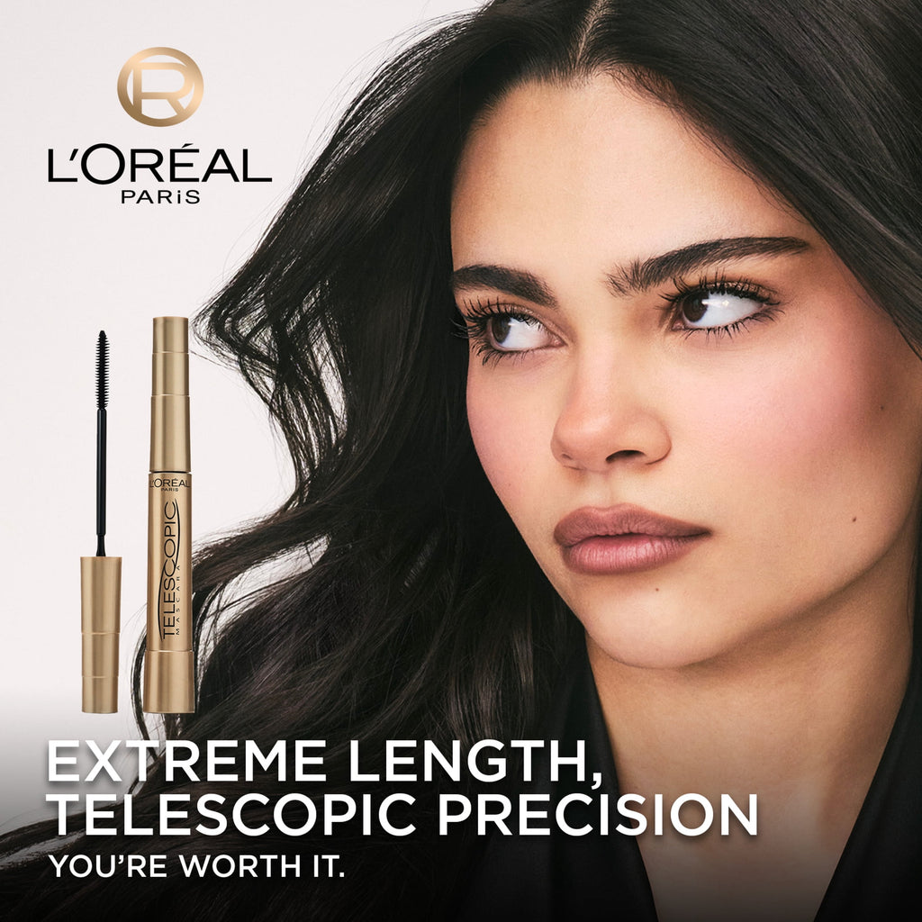 L'Oreal Paris Telescopic Original Washable Intense Lengthening Mascara, Black, 0.27 fl. oz.