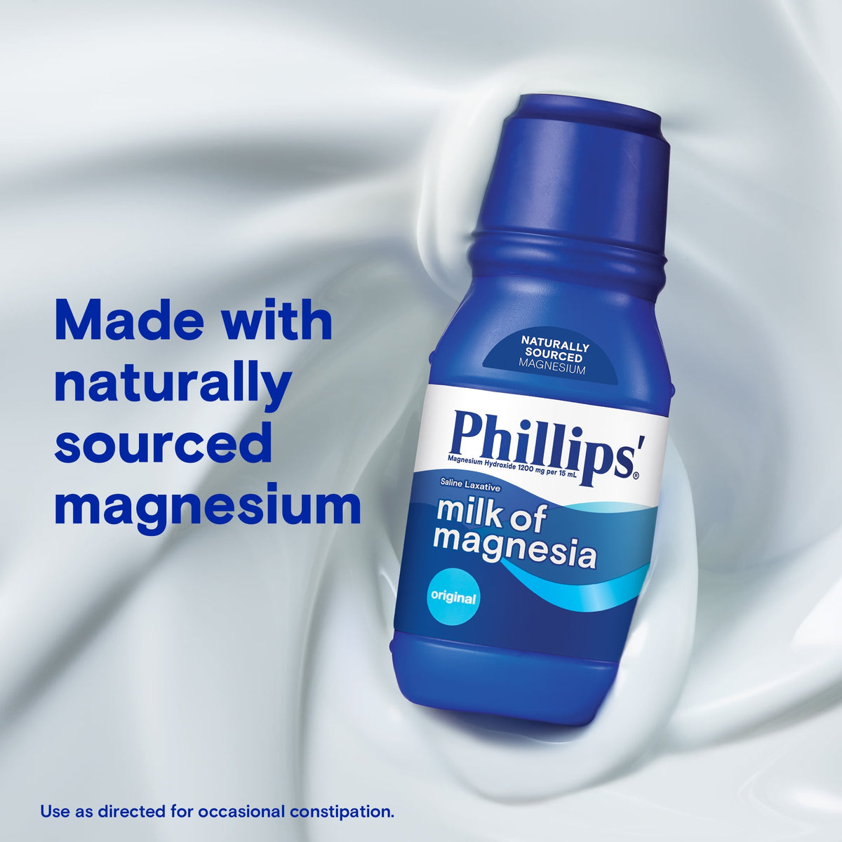 Phillips' Milk of Magnesia Liquid Magnesium Laxative Original, 12 oz, Bottle