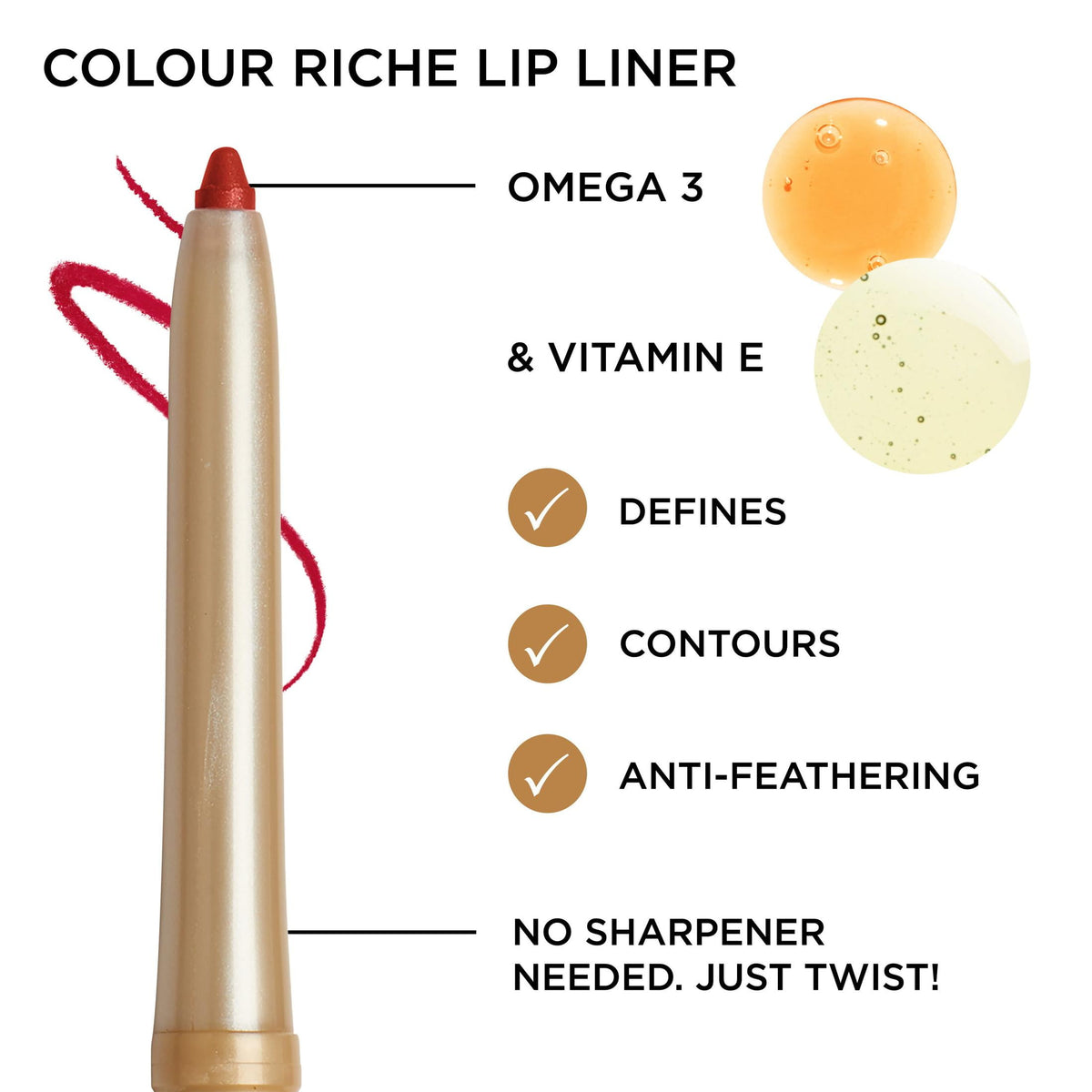 L'Oreal Paris Colour Riche Lip Liner, Truly Burgundy
